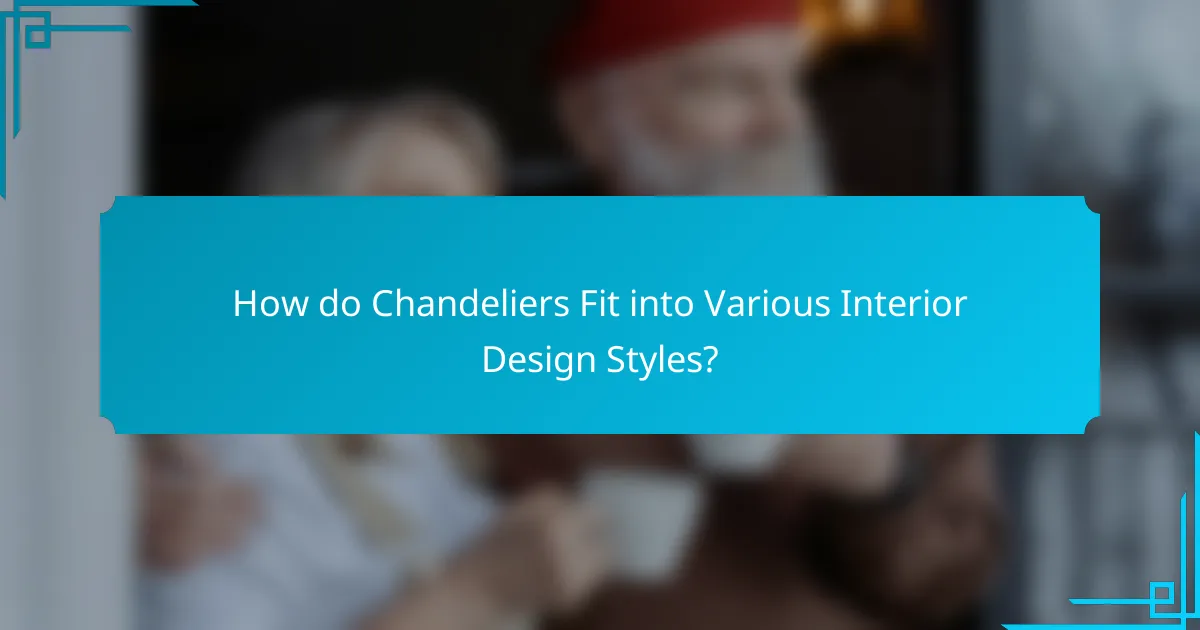 How do Chandeliers Fit into Various Interior Design Styles?