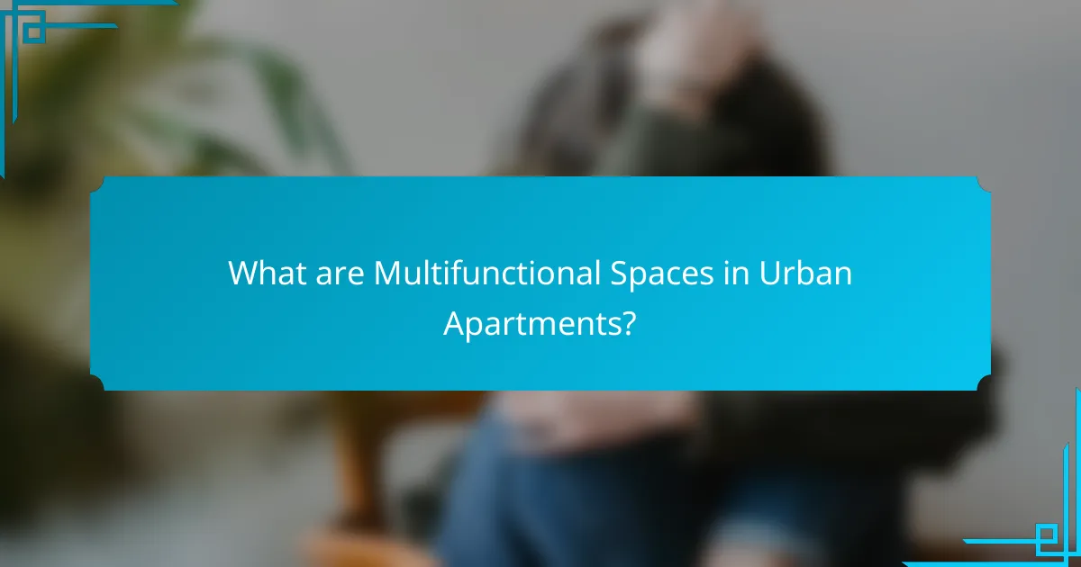 What are Multifunctional Spaces in Urban Apartments?